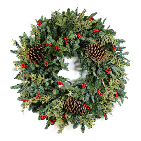 24" Romence Gardens Red Berry Wreath