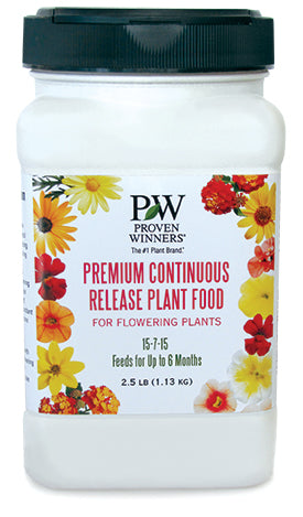 time release plant fertilizer Proven Winners Premium Continuous Release Plant Food 2.5lb