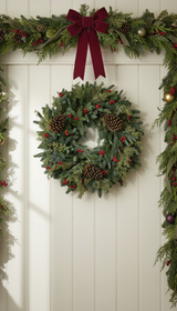 24" Romence Gardens Red Berry Wreath